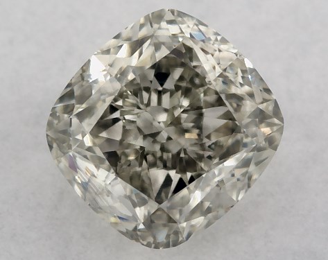 GIA 0.62 Carat Fancy Grayish Yellowish Green-VS1 Cushion Modified Cut Natural Diamond